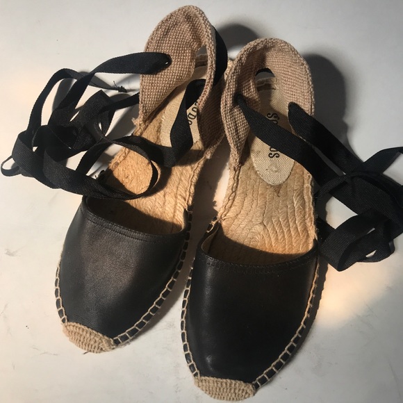 Soludos | Leather Lace up Espadrille - Picture 3 of 5